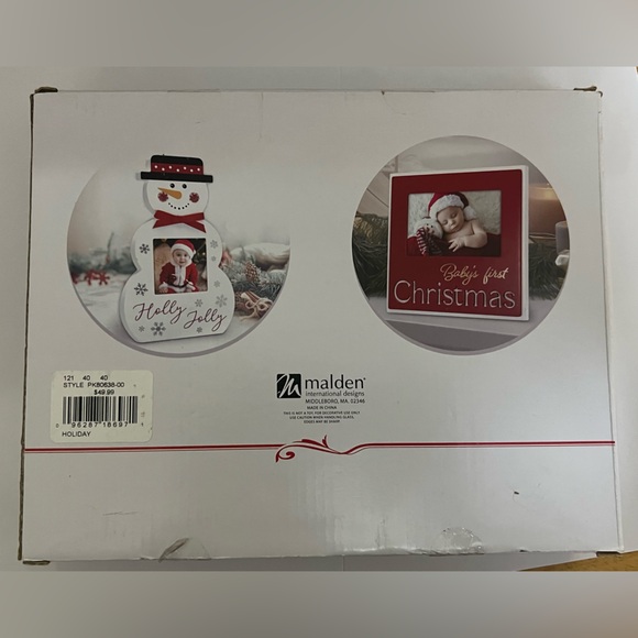Malden Snowman & Baby's 1st Christmas Frame 2-piece Gift Set NEW in box MSRP $50 - Picture 5 of 6
